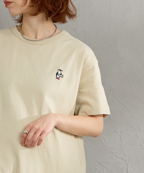 CHUMS（チャムス）の「[CHUMS/チャムス] BOOBYロゴ刺繍 カットソーワンピース（ワンピース・レディース・グレイッシュベージュ/ブラック/ホワイト×ブラック・WM）」の11枚目の写真