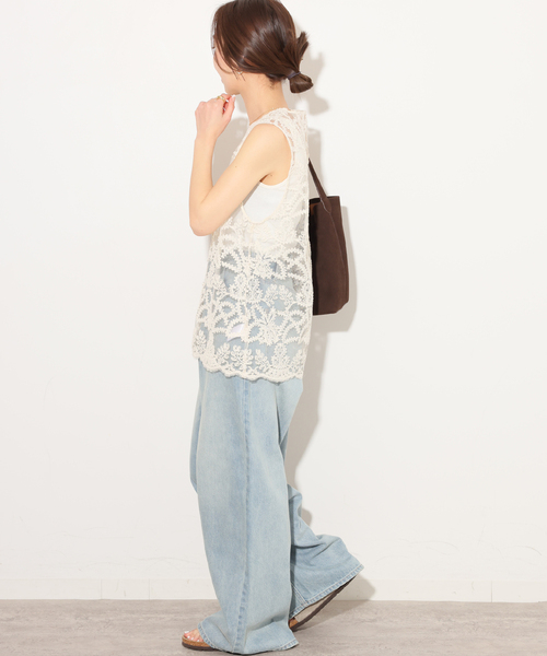 JOURNAL STANDARD relume（ジャーナルスタンダード　レリューム）の「［26SS新作］スカラレースベスト（ベスト・レディース・ブラック/アイボリー・FREE）」の11枚目の写真