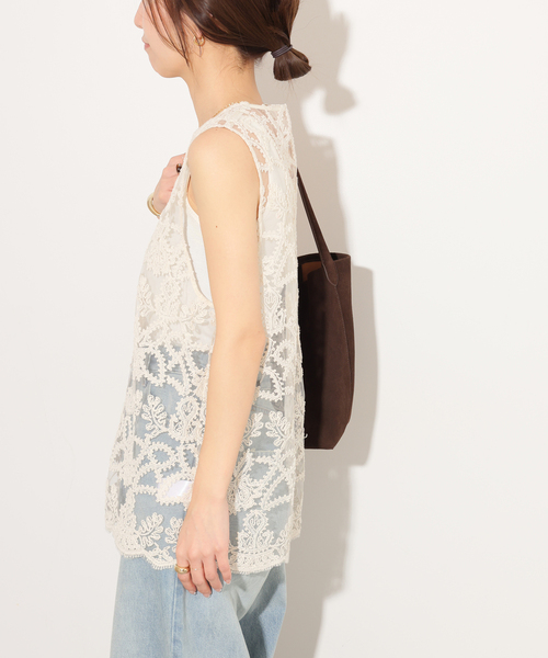 JOURNAL STANDARD relume（ジャーナルスタンダード　レリューム）の「［26SS新作］スカラレースベスト（ベスト・レディース・ブラック/アイボリー・FREE）」の15枚目の写真