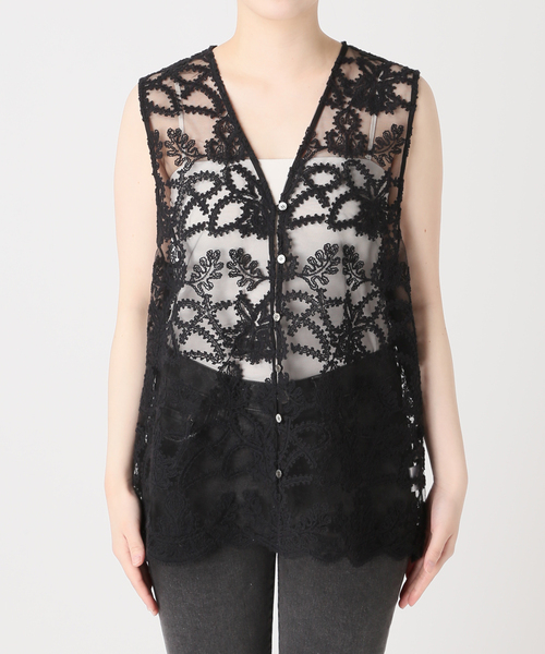 JOURNAL STANDARD relume（ジャーナルスタンダード　レリューム）の「［26SS新作］スカラレースベスト（ベスト・レディース・ブラック/アイボリー・FREE）」の18枚目の写真