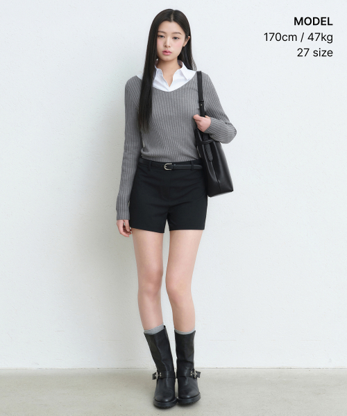 MUSINSA STANDARD WOMAN（ムシンサスタンダードウーマン）の「ウィメンズマイクロショーツ[ブラック]（その他パンツ・レディース・その他・30/24/25/26/27/28/29）」の2枚目の写真