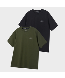 [2PACK] 190g シングルエアグラムマッスルフィット半袖Tシャツ (JQ5TSU152BK)