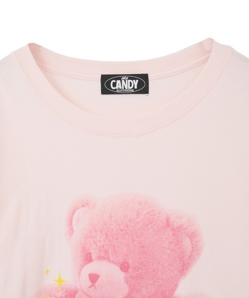 Candy Stripper(キャンディストリッパー)の「CANDY HOLIC BIG BIG Tシャツ(Tシャツ/カットソー・レディース・チャコール/ピンク/ライトブルー/オフホワイト・FREE)」の6枚目の写真