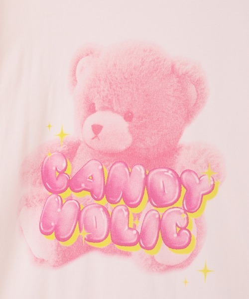 Candy Stripper(キャンディストリッパー)の「CANDY HOLIC BIG BIG Tシャツ(Tシャツ/カットソー・レディース・チャコール/ピンク/ライトブルー/オフホワイト・FREE)」の9枚目の写真