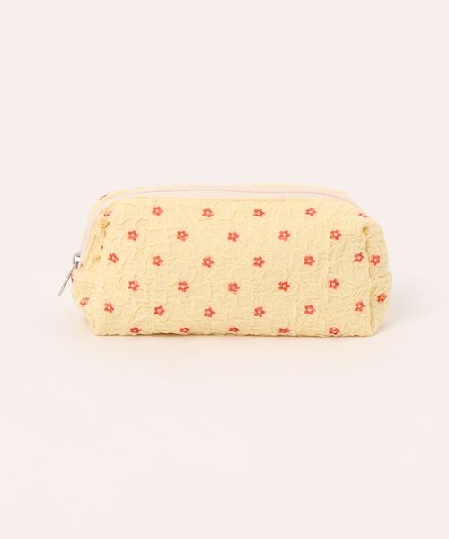 Mignonjour(ミニョンジュール)の「Mignonjour/くしゅくしゅフラワーペンケース M2913(ペン類・レディース・イエロー/ホワイト・FREE)」の4枚目の写真