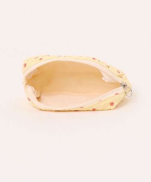 Mignonjour(ミニョンジュール)の「Mignonjour/くしゅくしゅフラワーペンケース M2913(ペン類・レディース・イエロー/ホワイト・FREE)」の6枚目の写真
