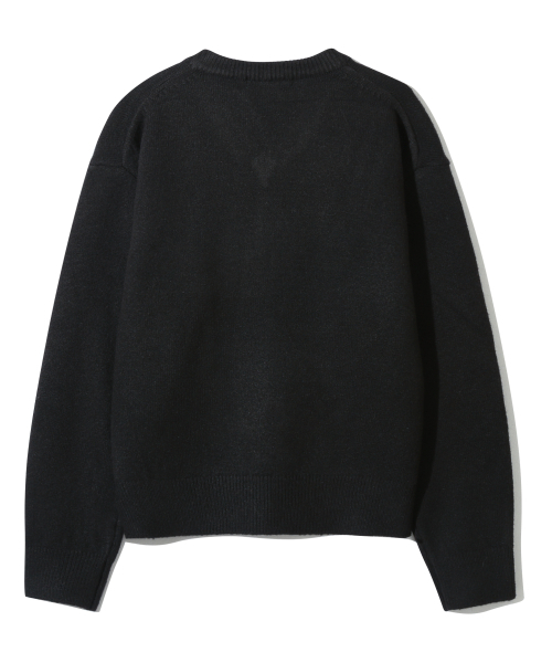 BASEMOMENT(ベースモーメント)の「キャッシュライク Vネック クロップニット ブラック(ニット/セーター・メンズ・その他・M/L)」の11枚目の写真