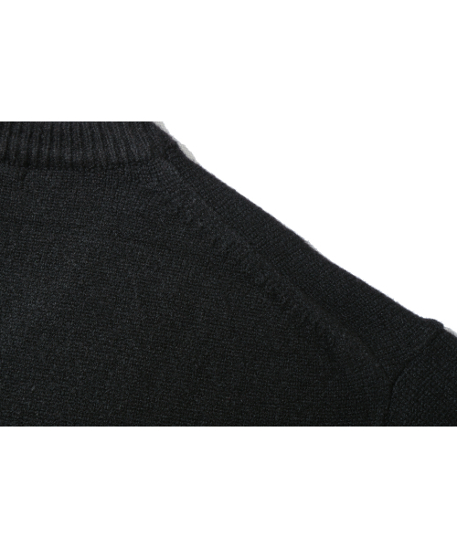 BASEMOMENT(ベースモーメント)の「キャッシュライク Vネック クロップニット ブラック(ニット/セーター・メンズ・その他・M/L)」の4枚目の写真