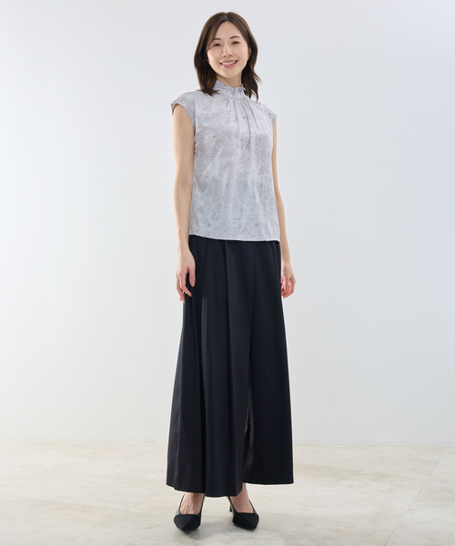 NARACAMICIE（ナラカミーチェ）の「【NARACAMICIE】ラインフラワープリントコンビハイネックトップス（Tシャツ/カットソー・レディース・ピンク/グレー/ネイビー・M）」の17枚目の写真