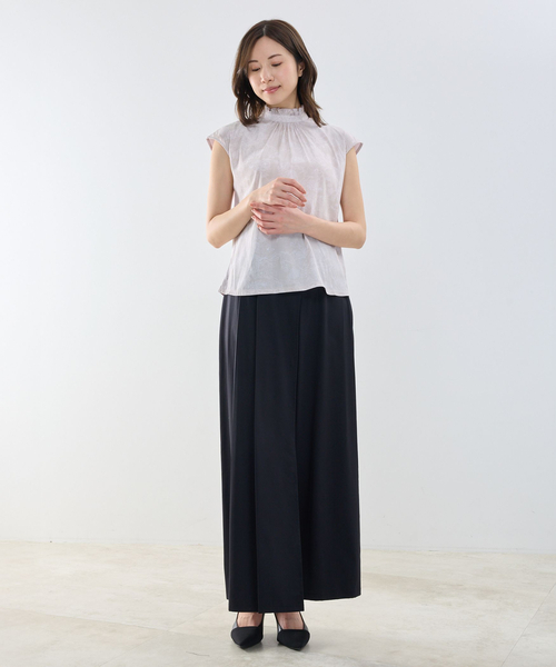 NARACAMICIE（ナラカミーチェ）の「【NARACAMICIE】ラインフラワープリントコンビハイネックトップス（Tシャツ/カットソー・レディース・ピンク/グレー/ネイビー・M）」の18枚目の写真