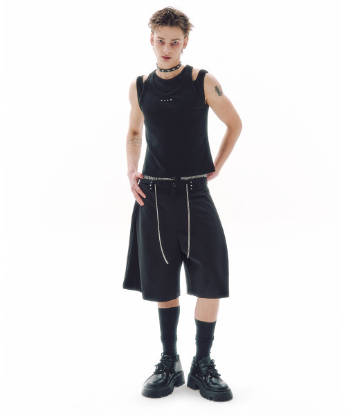 TRIPSHOP(トリップショップ)の「ワンダリングチェーンバミューダスラックス(その他パンツ・レディース・ブラック・SMALL/MEDIUM)」の3枚目の写真