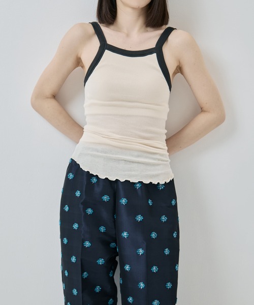 HAKUJI（ハクジ）の「[HAKUJI/ハクジ]Twist cotton bra amesle TT（キャミソール・レディース・レッド/グリーン/アイボリー・FREE）」の2枚目の写真