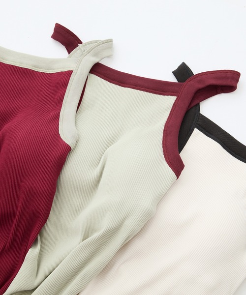 HAKUJI（ハクジ）の「[HAKUJI/ハクジ]Twist cotton bra amesle TT（キャミソール・レディース・レッド/グリーン/アイボリー・FREE）」の12枚目の写真