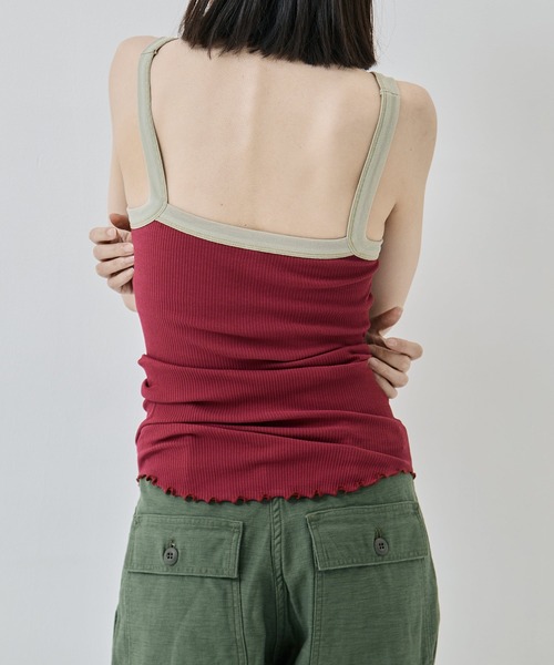 HAKUJI（ハクジ）の「[HAKUJI/ハクジ]Twist cotton bra amesle TT（キャミソール・レディース・レッド/グリーン/アイボリー・FREE）」の10枚目の写真