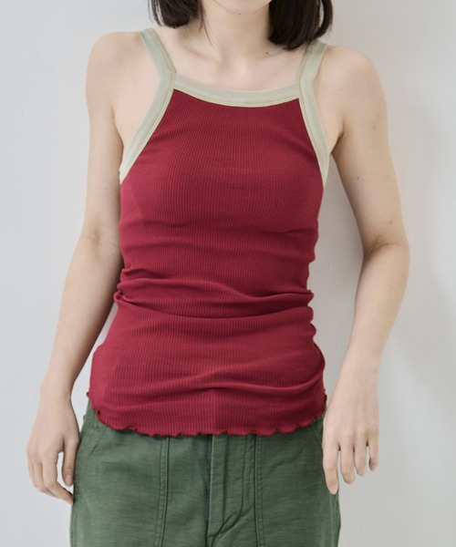 HAKUJI（ハクジ）の「[HAKUJI/ハクジ]Twist cotton bra amesle TT（キャミソール・レディース・レッド/グリーン/アイボリー・FREE）」の9枚目の写真