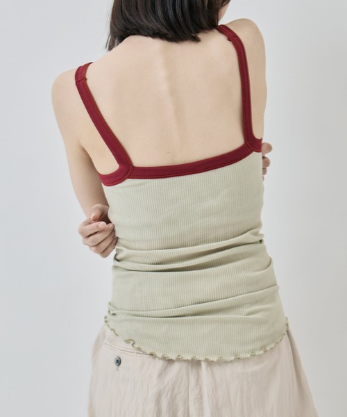 HAKUJI（ハクジ）の「[HAKUJI/ハクジ]Twist cotton bra amesle TT（キャミソール・レディース・レッド/グリーン/アイボリー・FREE）」の8枚目の写真