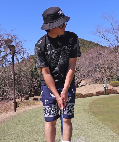 LUXE/R GOLF(ラグジュ ゴルフ)の「(RM)【LUXE/R GOLF】ストレッチ スムース 総柄 ハイネック Tシャツ(Tシャツ/カットソー・メンズ・ネイビー/チャコールグレー/ブラック/ホワイト・X-LARGE/LARGE/MEDIUM)」の15枚目の写真