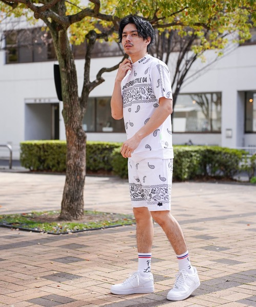 LUXE/R GOLF(ラグジュ ゴルフ)の「(RM)【LUXE/R GOLF】ストレッチ スムース 総柄 ハイネック Tシャツ(Tシャツ/カットソー・メンズ・ネイビー/チャコールグレー/ブラック/ホワイト・X-LARGE/LARGE/MEDIUM)」の20枚目の写真