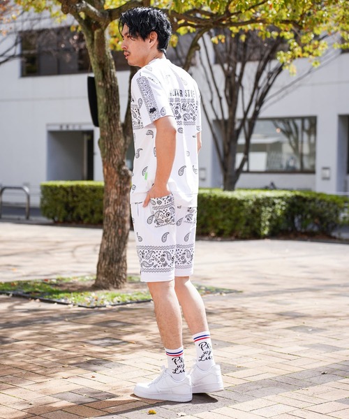 LUXE/R GOLF(ラグジュ ゴルフ)の「(RM)【LUXE/R GOLF】ストレッチ スムース 総柄 ハイネック Tシャツ(Tシャツ/カットソー・メンズ・ネイビー/チャコールグレー/ブラック/ホワイト・X-LARGE/LARGE/MEDIUM)」の21枚目の写真