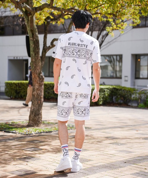 LUXE/R GOLF(ラグジュ ゴルフ)の「(RM)【LUXE/R GOLF】ストレッチ スムース 総柄 ハイネック Tシャツ(Tシャツ/カットソー・メンズ・ネイビー/チャコールグレー/ブラック/ホワイト・X-LARGE/LARGE/MEDIUM)」の22枚目の写真
