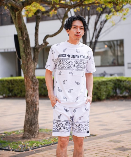LUXE/R GOLF(ラグジュ ゴルフ)の「(RM)【LUXE/R GOLF】ストレッチ スムース 総柄 ハイネック Tシャツ(Tシャツ/カットソー・メンズ・ネイビー/チャコールグレー/ブラック/ホワイト・X-LARGE/LARGE/MEDIUM)」の10枚目の写真