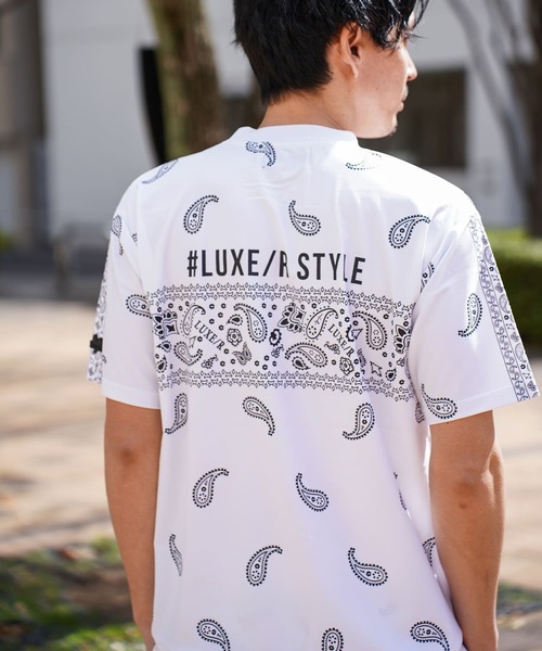 LUXE/R GOLF(ラグジュ ゴルフ)の「(RM)【LUXE/R GOLF】ストレッチ スムース 総柄 ハイネック Tシャツ(Tシャツ/カットソー・メンズ・ネイビー/チャコールグレー/ブラック/ホワイト・X-LARGE/LARGE/MEDIUM)」の13枚目の写真