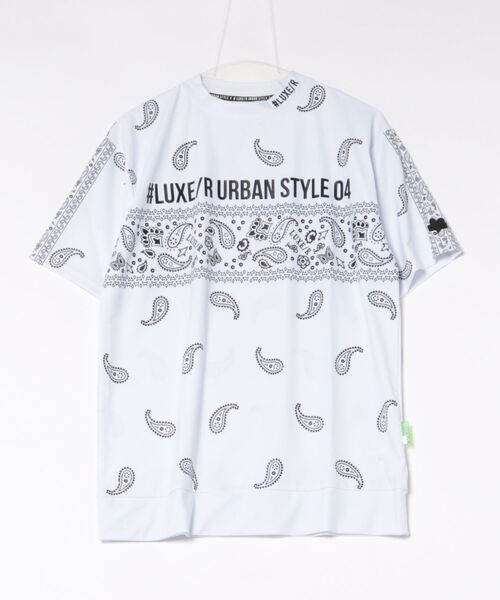 LUXE/R GOLF(ラグジュ ゴルフ)の「(RM)【LUXE/R GOLF】ストレッチ スムース 総柄 ハイネック Tシャツ(Tシャツ/カットソー・メンズ・ネイビー/チャコールグレー/ブラック/ホワイト・X-LARGE/LARGE/MEDIUM)」の6枚目の写真