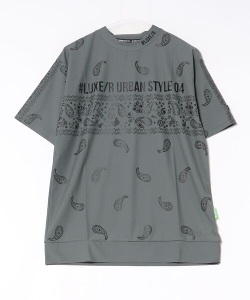 LUXE/R GOLF(ラグジュ ゴルフ)の「(RM)【LUXE/R GOLF】ストレッチ スムース 総柄 ハイネック Tシャツ(Tシャツ/カットソー・メンズ・ネイビー/チャコールグレー/ブラック/ホワイト・X-LARGE/LARGE/MEDIUM)」の8枚目の写真
