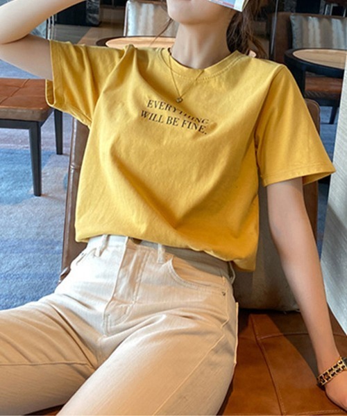 SallyLunn(サリーラン)の「【定番大人カジュアル】ロゴTシャツ(Tシャツ/カットソー・レディース・ホワイト/ピンク/イエロー・MEDIUM/LARGE)」の3枚目の写真