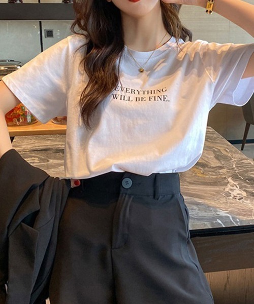 SallyLunn(サリーラン)の「【定番大人カジュアル】ロゴTシャツ(Tシャツ/カットソー・レディース・ホワイト/ピンク/イエロー・MEDIUM/LARGE)」の5枚目の写真
