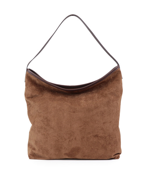 Un coeur(アンクール)の「【Un coeur/アンクール】SUEDE DRAPE ONE SHOULDER / スエード ドレープワンショルダー kareem / K906019(ショルダーバッグ・メンズ・キャメル/グレー・FREE)」の2枚目の写真
