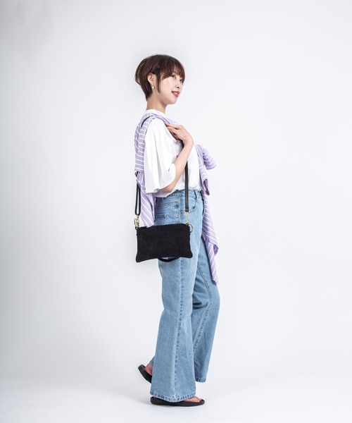 AULENTTI(オウレンティ)の「【AULENTTI/オウレンティ】スエードショルダーバッグ ハンドバッグ 2WAY(ショルダーバッグ・レディース・ブラック/オリーブ・FREE)」の15枚目の写真