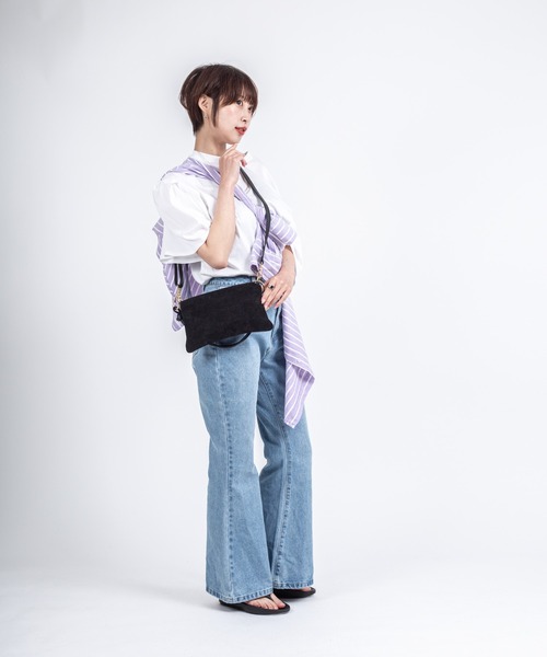 AULENTTI(オウレンティ)の「【AULENTTI/オウレンティ】スエードショルダーバッグ ハンドバッグ 2WAY(ショルダーバッグ・レディース・ブラック/オリーブ・FREE)」の14枚目の写真