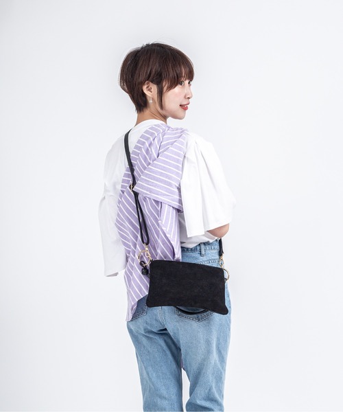AULENTTI(オウレンティ)の「【AULENTTI/オウレンティ】スエードショルダーバッグ ハンドバッグ 2WAY(ショルダーバッグ・レディース・ブラック/オリーブ・FREE)」の18枚目の写真