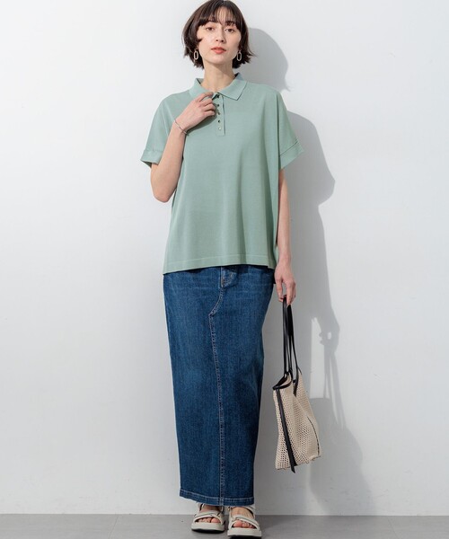 23区 S(ニジュウサンクチイサイサイズ)の「リラクシー ポロニット(ニット/セーター・レディース・ダークブラウン系/ネイビー系/モスグリーン系/ベージュ系・32)」の18枚目の写真
