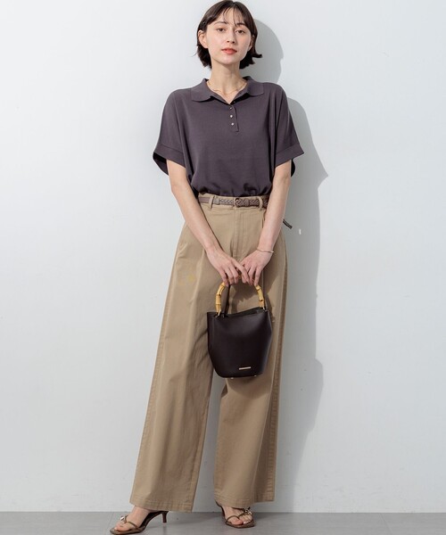 23区 S(ニジュウサンクチイサイサイズ)の「リラクシー ポロニット(ニット/セーター・レディース・ダークブラウン系/ネイビー系/モスグリーン系/ベージュ系・32)」の20枚目の写真