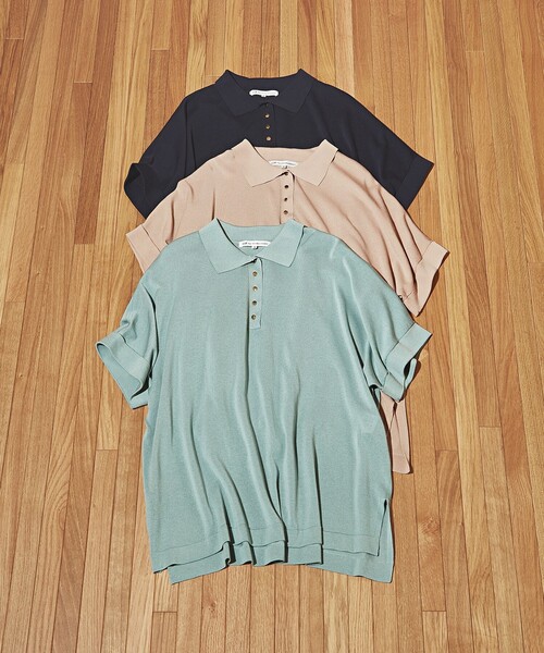 23区 S(ニジュウサンクチイサイサイズ)の「リラクシー ポロニット(ニット/セーター・レディース・ダークブラウン系/ネイビー系/モスグリーン系/ベージュ系・32)」の22枚目の写真