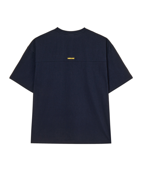 MIHAK(ミハク)の「シンボルビッグロゴオーバーサイズTシャツ(ネイビー)(Tシャツ/カットソー・メンズ・その他・1/2/3)」の9枚目の写真