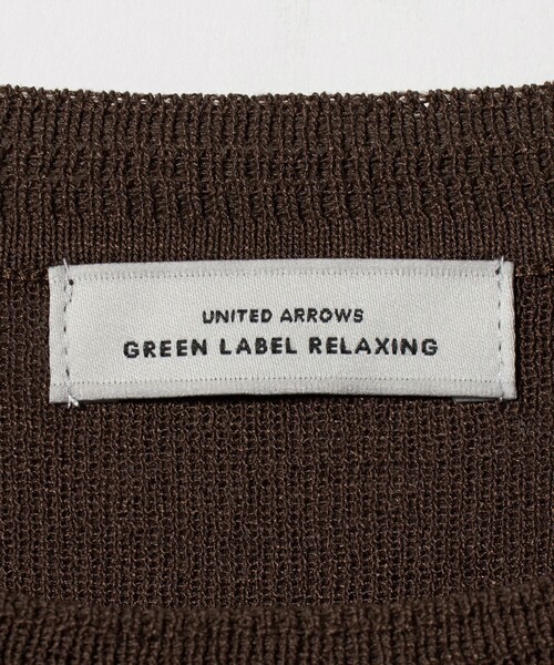 green label relaxing(グリーンレーベルリラクシング)の「ブライトシアー ノースリーブ ニット(ニット/セーター・レディース・オフホワイト/コバルトブルー/ダークブラウン・FREE)」の12枚目の写真