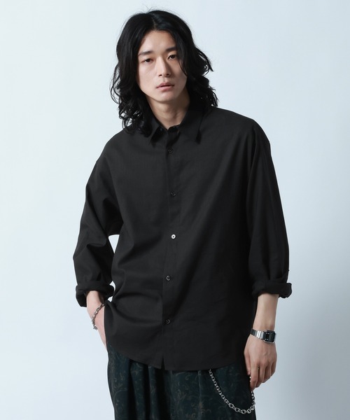RAGEBLUE(レイジブルー)の「Linen Blend Regular Collar Shirt / リネン混レギュラーカラーシャツ(シャツ/ブラウス・メンズ・ブラック/ダークグレー/その他5・MEDIUM/LARGE)」の15枚目の写真
