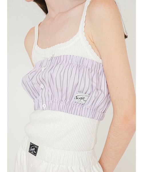 SORIN(ソリン )の「Stripe Bandeau Bustier/ストライプ バンドゥービスチェ(その他トップス・レディース・ライラック/ブルー/ホワイト・38)」の1枚目の写真