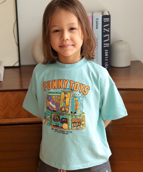 Ocean&Ground（オーシャン&グラウンド）の「FUNNY TOY’S プリントTシャツ（Tシャツ/カットソー・キッズ・ホワイト/ライトブルー/ブラック・80/140/110/100/95/90/130/120）」の3枚目の写真
