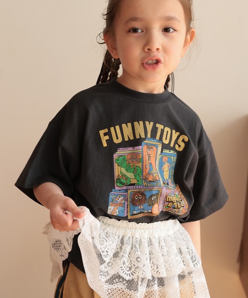 Ocean&Ground（オーシャン&グラウンド）の「FUNNY TOY’S プリントTシャツ（Tシャツ/カットソー・キッズ・ホワイト/ライトブルー/ブラック・80/140/110/100/95/90/130/120）」の2枚目の写真