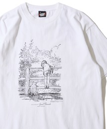 【Winnie-the-Pooh / くまのプーさん】フロントプリント クルーネックTシャツ
