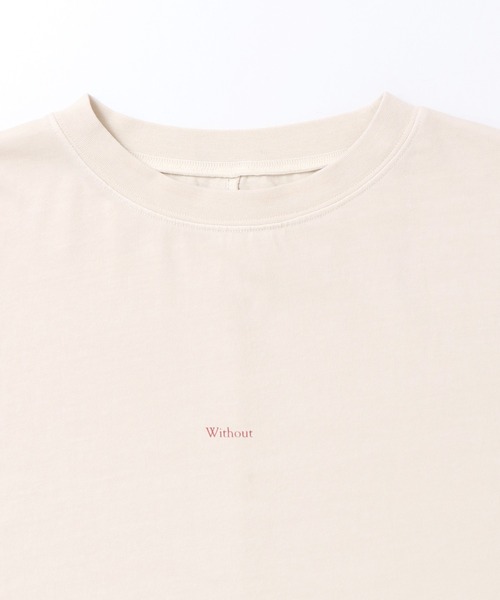 hunch（ハンチ）の「ワイドショート ロゴTシャツ（Tシャツ/カットソー・レディース・ベージュ/ネイビー/オフホワイト/チャコールグレー・FREE）」の16枚目の写真