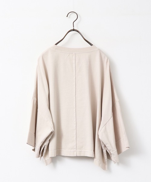 hunch（ハンチ）の「ワイドショート ロゴTシャツ（Tシャツ/カットソー・レディース・ベージュ/ネイビー/オフホワイト/チャコールグレー・FREE）」の20枚目の写真