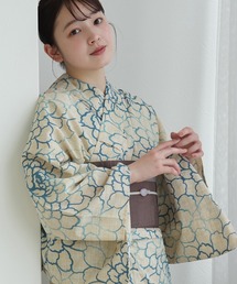浴衣3点セット 綿麻 涼しげ上品糸菊（浴衣）｜utatane（ウタタネ）の