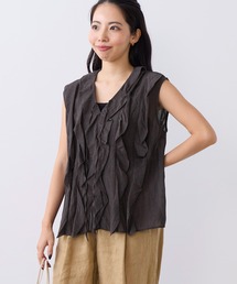 【normment】フリルブラウス-COTTON RAYON FRILL BL