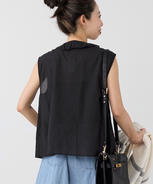 normment(ノーメント)の「【normment】フリルブラウス-COTTON RAYON FRILL BL(シャツ/ブラウス・レディース・ブラック/ダークブラウン・FREE)」の14枚目の写真