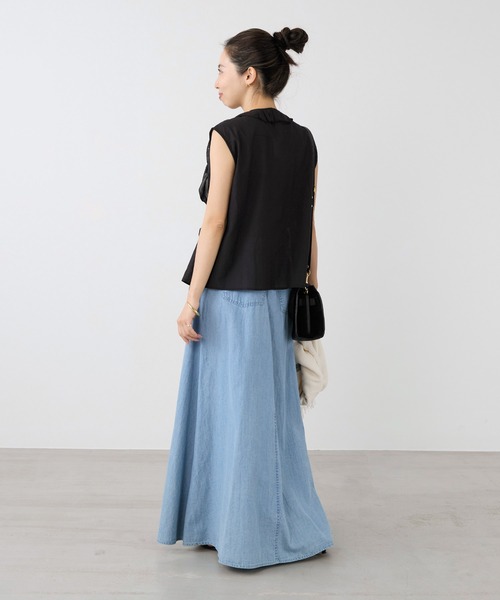 normment(ノーメント)の「【normment】フリルブラウス-COTTON RAYON FRILL BL(シャツ/ブラウス・レディース・ブラック/ダークブラウン・FREE)」の18枚目の写真